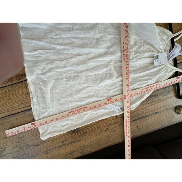 NWT-Forever 21 Womens Cream Swim Cover Up Small spaghetti strap mini cotton‎ - Picture 6 of 6